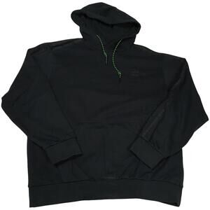 Adidas Hoodie Black Trefoil Chest Logo Long Sleeve Pullover Sweatshirt Men's M